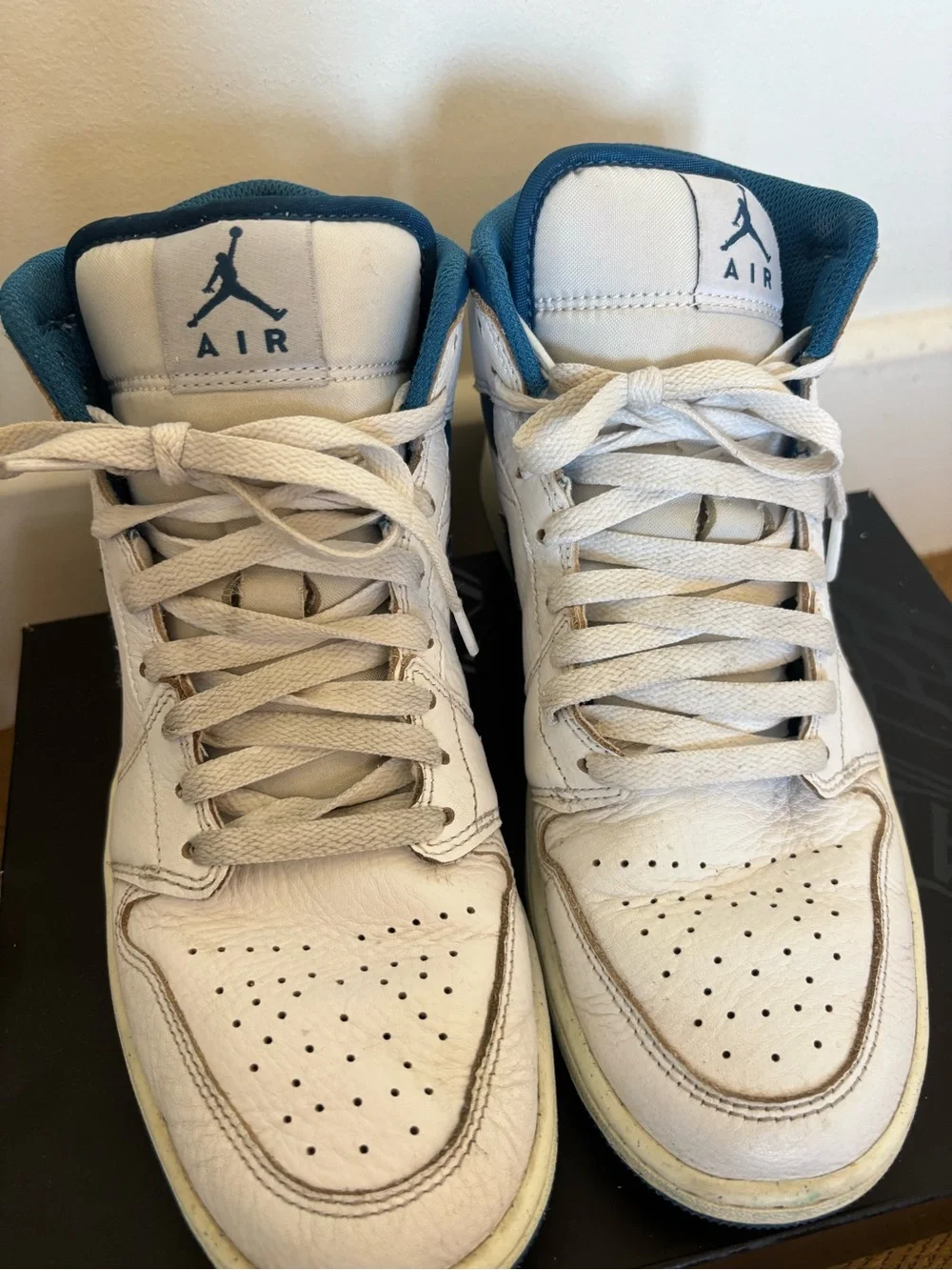 Nike Air Jordan 1 Mid SE Shoes Industrial Blue White FN5215-141 Men's 9